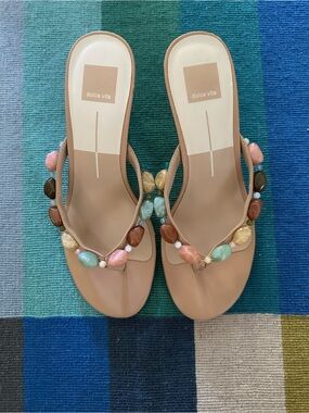 Dolce Vita gemstone thong kitty heels